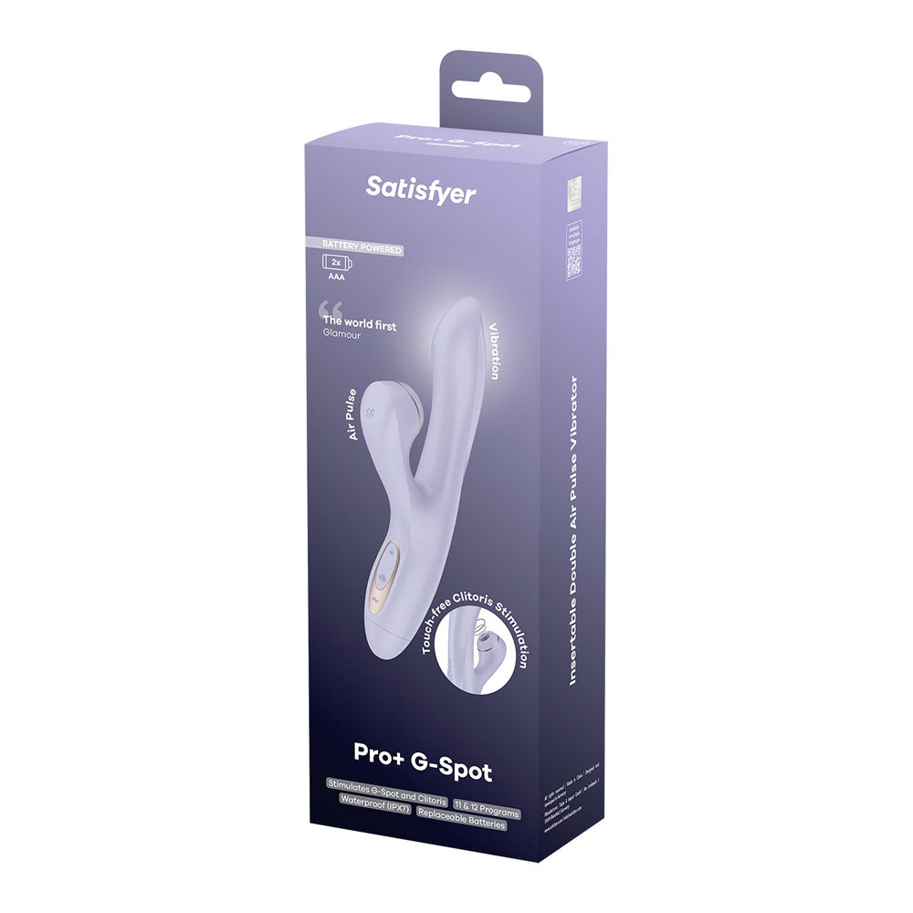 Satisfyer Pro + G-Spot - Battery Series - Lavender Vibrator with Air Pulse Clitoral Stimulator - 4084060