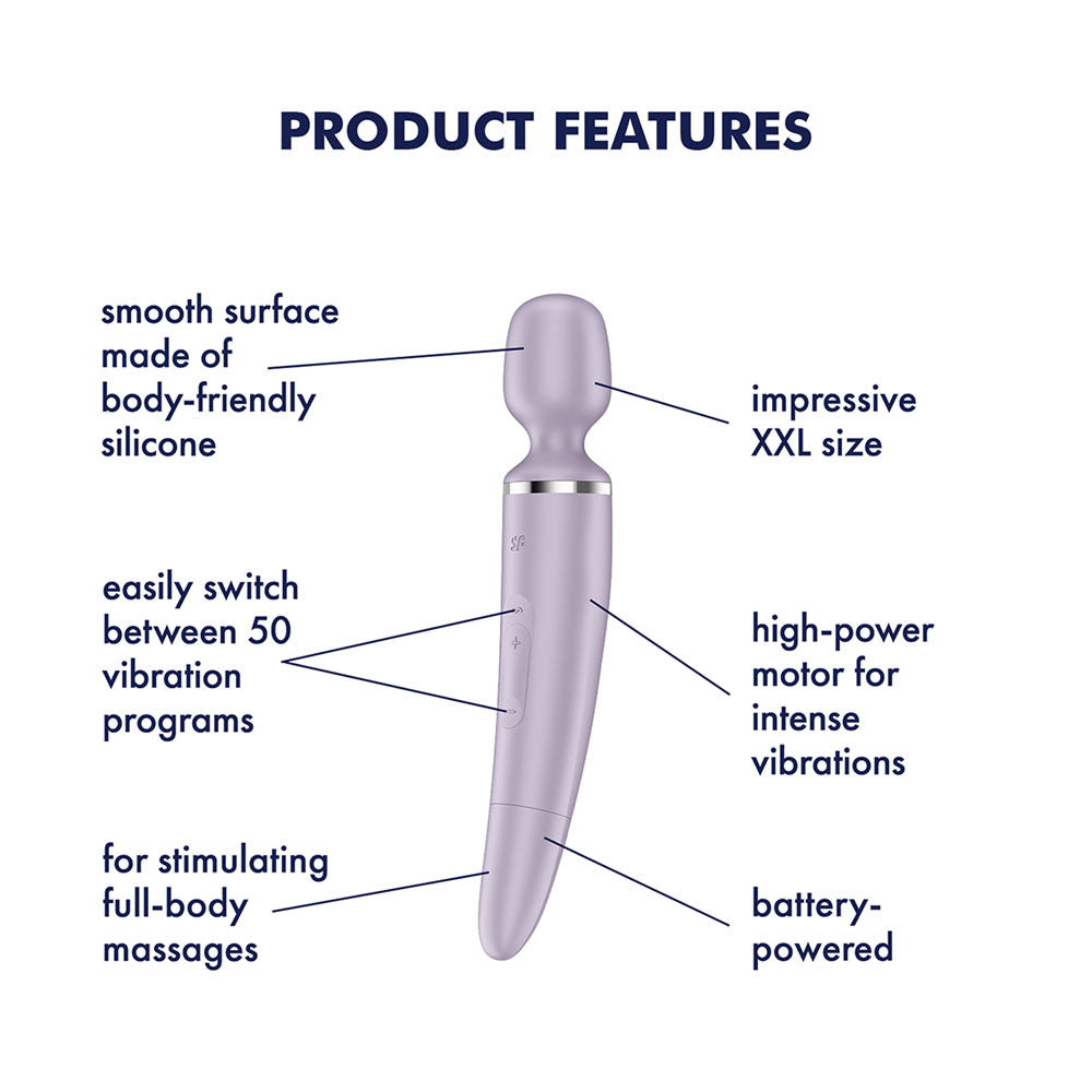 Satisfyer Wand-er Women - Battery Series - Violet 34 cm Massager Wand - 4084114