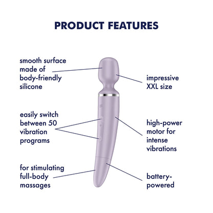 Satisfyer Wand-er Women - Battery Series - Violet 34 cm Massager Wand - 4084114