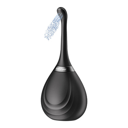 Satisfyer Clean & Play 2-in-1 - Black Unisex Douche with 2 Nozzles - 4095110