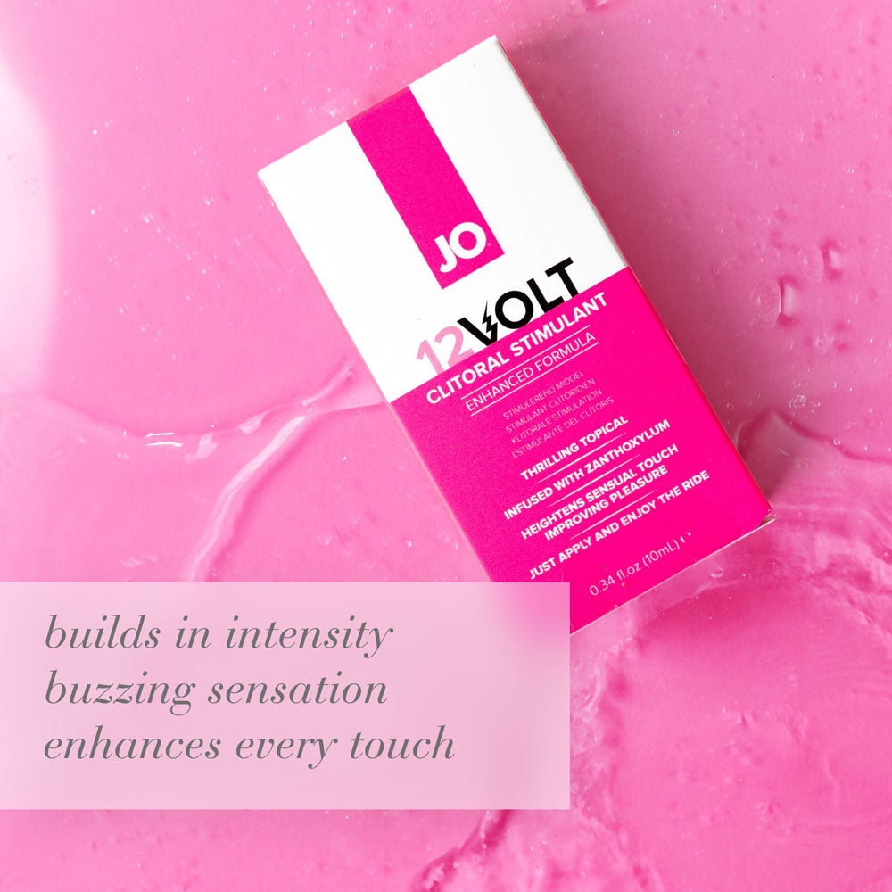JO 12 Volt Clitoral Stimulant - 10 mL - Stimulating Gel for Women - 10 ml Tube-41217