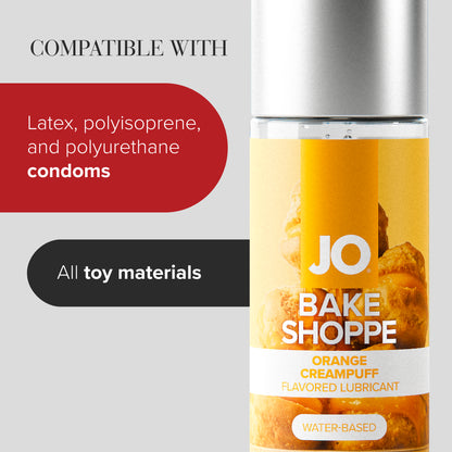 JO Bake Shoppe - Orange Creampuff - Orange Creampuff Flavoured Water Based Lubricant - 60 ml Bottle - 42051
