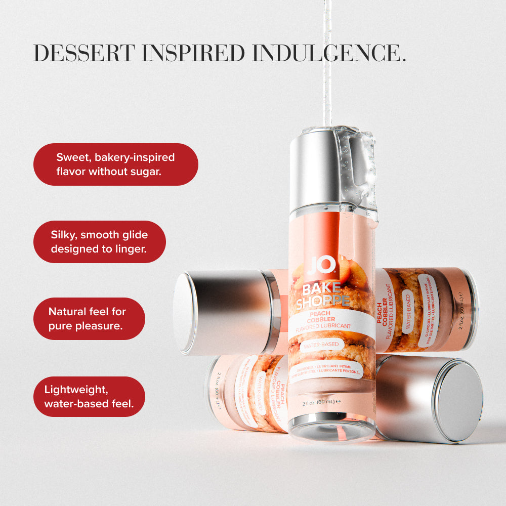 JO Bake Shoppe - Peach Cobbler - Peach Cobbler Flavoured Water Based Lubricant - 60 ml Bottle - 42053