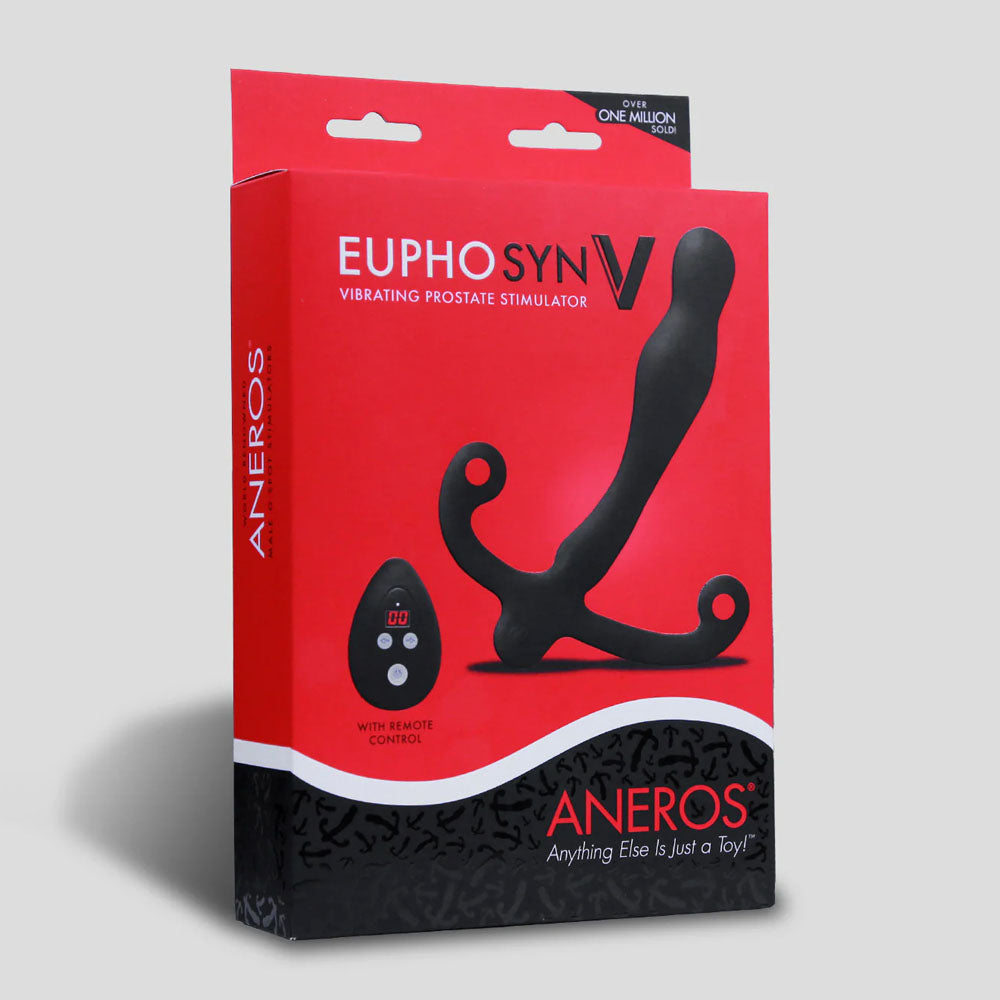 Aneros Eupho Syn V - Black USB Rechargeable Vibrating Prostate Massager with Remote-850040572087