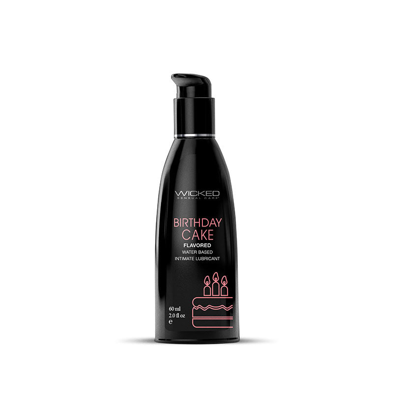 Wicked Aqua Birthday Cake - Cake Flavoured Water Based Lubricant - 60 ml (2 oz) Bottle - 90442