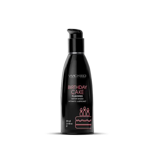 Wicked Aqua Birthday Cake - Cake Flavoured Water Based Lubricant - 60 ml (2 oz) Bottle - 90442