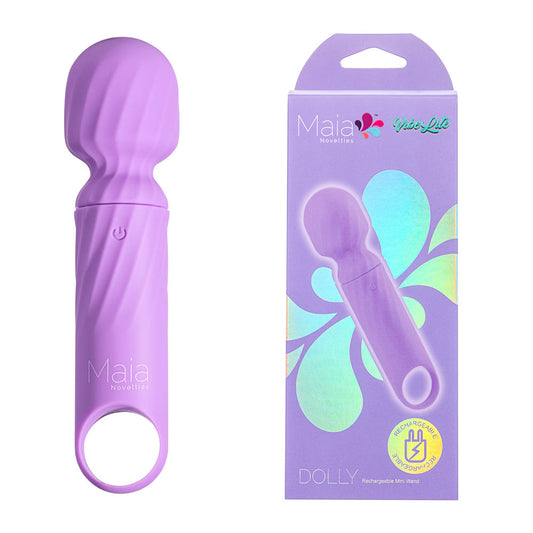 Maia DOLLY - Purple - Purple 12.7 cm USB Rechargeable Massage Wand-AF-004-L3