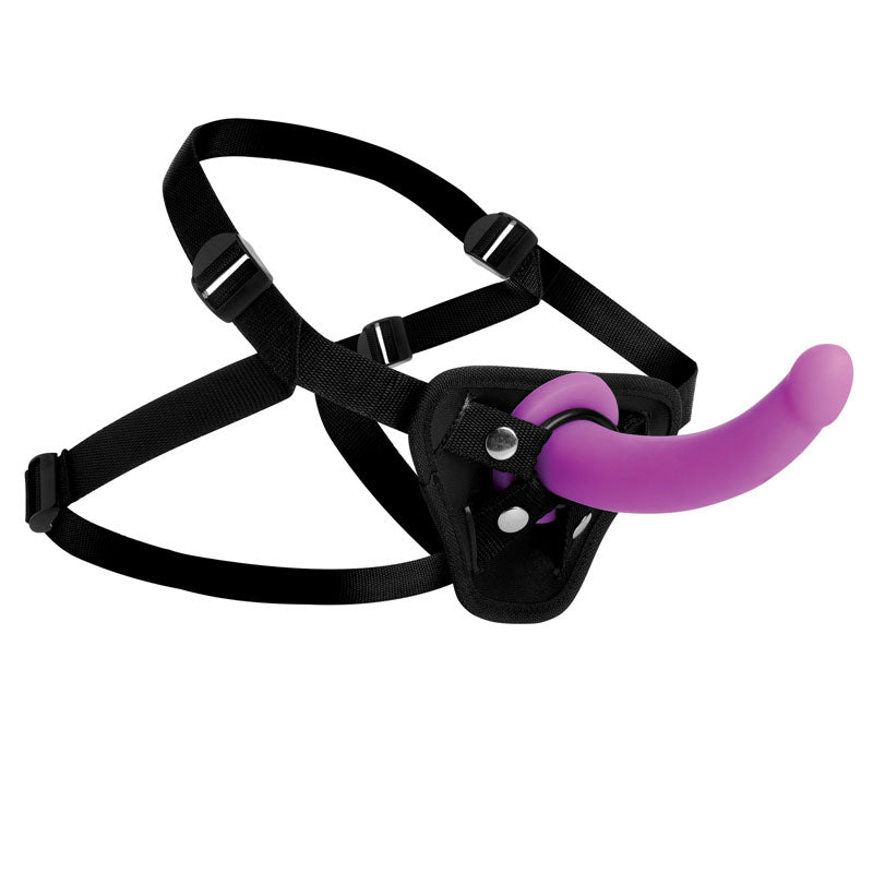 Strap-U Navigator - Purple 16.5 cm Silicone G-Spot Strap-On-AF216