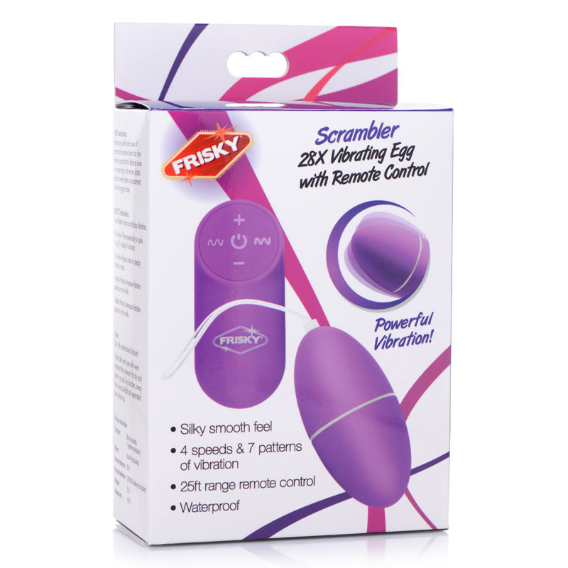 Frisky Scrambler - Purple Vibrating Egg with Wireless Remote-AG657-PURPLE