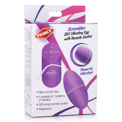 Frisky Scrambler - Purple Vibrating Egg with Wireless Remote-AG657-PURPLE