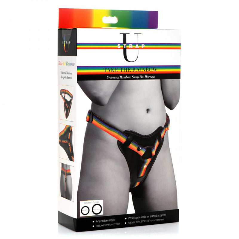 Strap-U Take the Rainbow - Rainbow Universal Strap-On Harness (No Probe Included)-AG996
