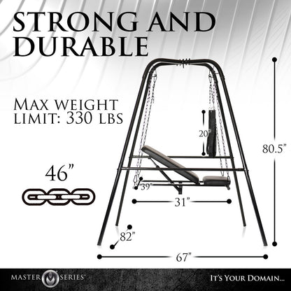 Master Series Throne - Adjustable Sex Sling with Stand-AH175