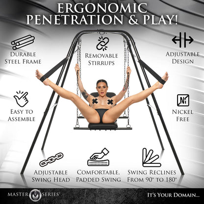 Master Series Throne - Adjustable Sex Sling with Stand-AH175