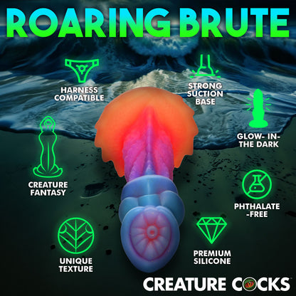 Creature Cocks Aqua-Cock - Glow in Dark Multi-Coloured 19.3 cm Fantasy Dildo-AH291