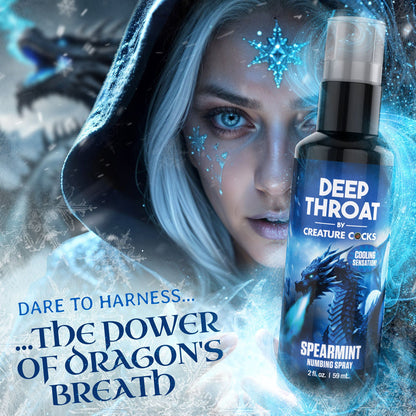 Creature Cocks Deep Throat Spray - Spearmint - Spearmint Flavoured Numbing Spray - 59 ml Spray-AH581-SPEAR