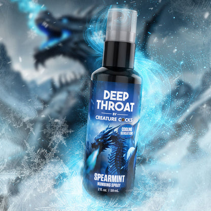 Creature Cocks Deep Throat Spray - Spearmint - Spearmint Flavoured Numbing Spray - 59 ml Spray-AH581-SPEAR