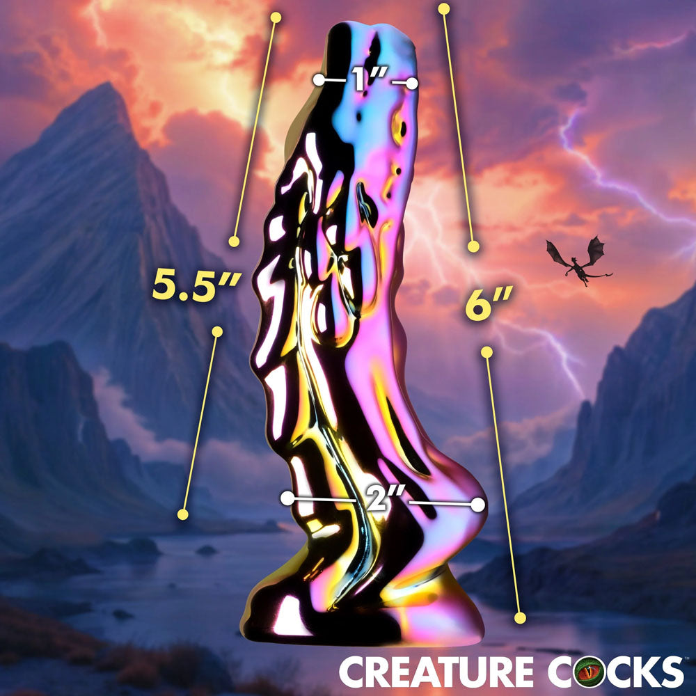 Creature Cocks Dragon Glass - Coloured 15.7 cm Glass Fantasy Dildo-AH628