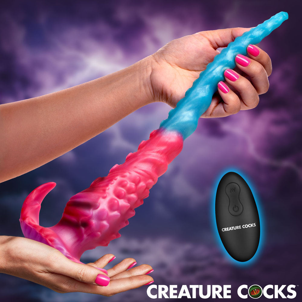 Creature Cocks Vibropus - Blue/Pink 34.3 cm USB Rechargeable Vibrating Tentacle Dildo with Wireless Remote - AH751