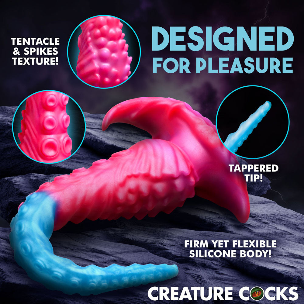 Creature Cocks Vibropus - Blue/Pink 34.3 cm USB Rechargeable Vibrating Tentacle Dildo with Wireless Remote - AH751