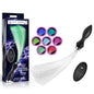 Booty Sparks Vibrating Silicone Fibre Optical Butt Plug - Black USB Rechargeable Butt Plug with Multicolour Fibre Optic Tail - AH766