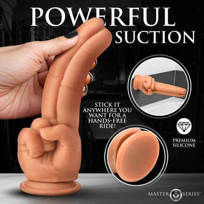 Master Series The Pleaser - Flesh 23.6 cm Double Finger Dildo-AH769