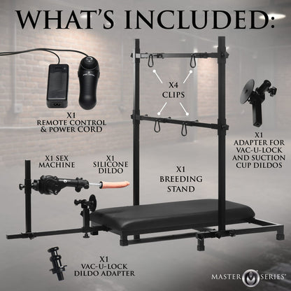 Master Series Breed Master - Breeding Restraint Stand with Sex Machine - AH791