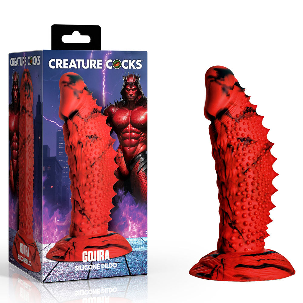 Creature Cocks Gojira - Red/Black 18.5 cm Fantasy Dildo - AH850