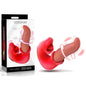 LickGasm Lusty Licker - Red/Flesh USB-C Rechargeable Kissing & Licking Tongue Vibrator - AH858