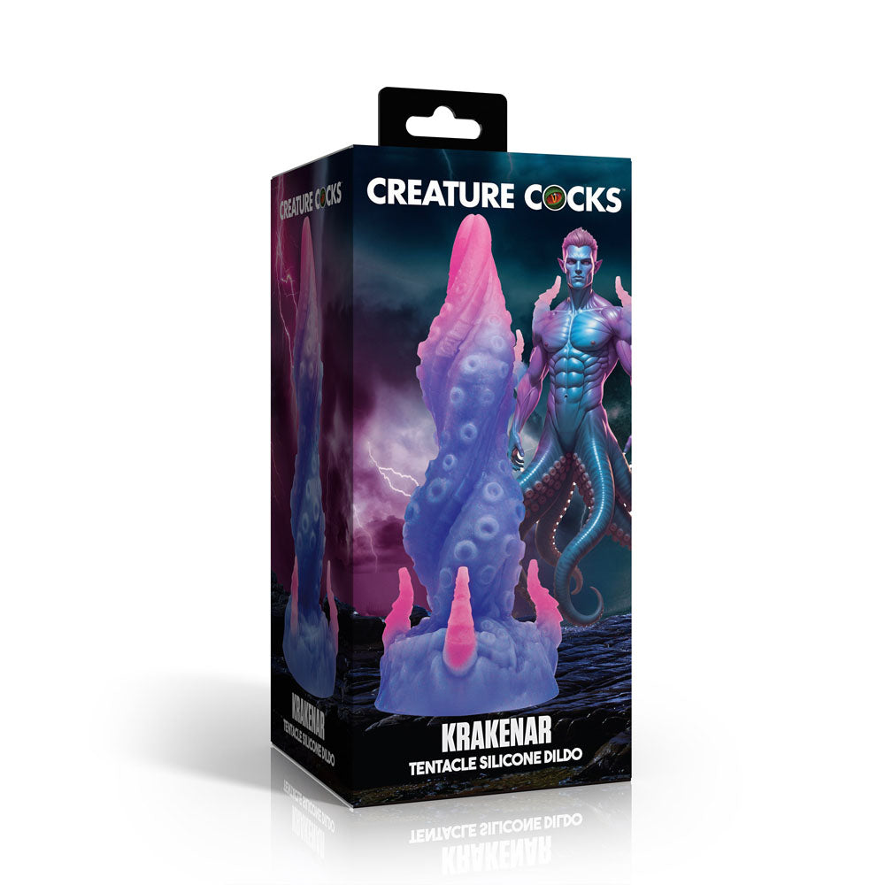 Creature Cocks Krakenar - Purple/Pink 19.8 cm Silicone Tentacle Fantasy Dildo - AH894