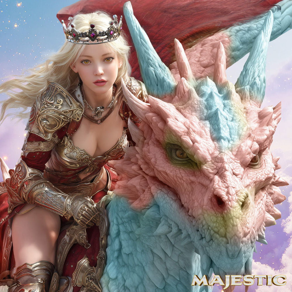 Majestic Seraphina - Opal 22.6 cm Dragon Fantasy Dildo - AH940