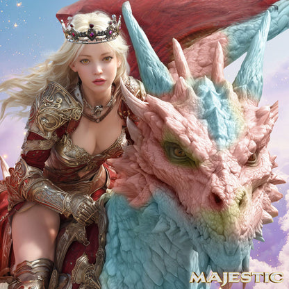 Majestic Seraphina - Opal 22.6 cm Dragon Fantasy Dildo - AH940