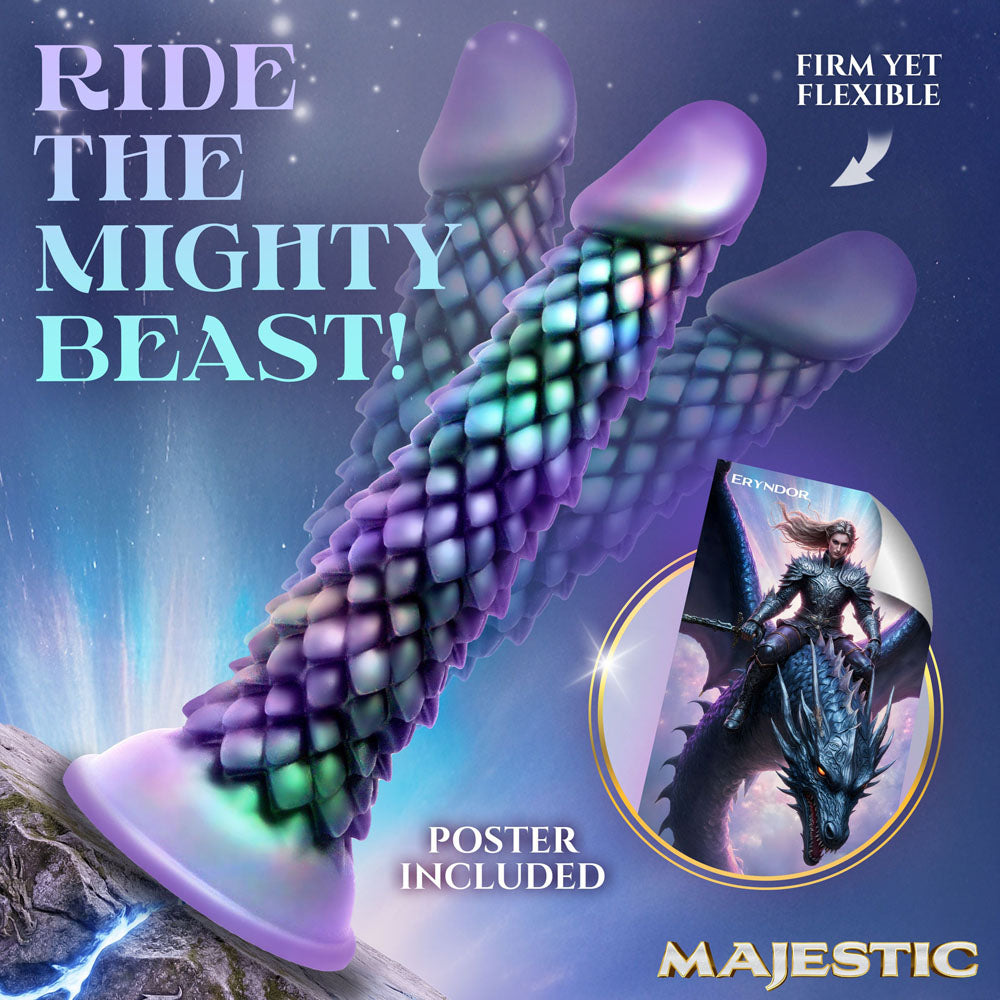 Majestic Eryndor - Opal 22.9 cm Fantasy Dragon Dildo - AH947