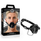 Master Series Plugged - Black Lips Silicone Feeding Mouth Gag - AH980-BLACK