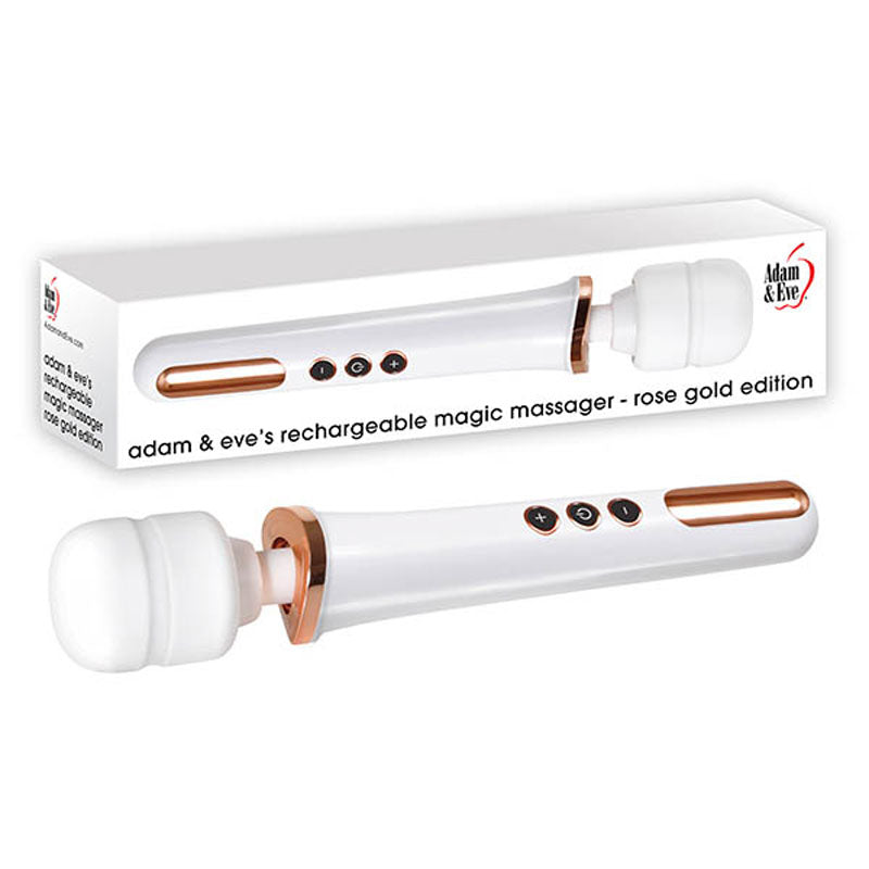 Adam & Eve Rechargeable Magic Massager - Rose Gold/White 33 cm USB Rechargeable Massager Wand-B752 1000
