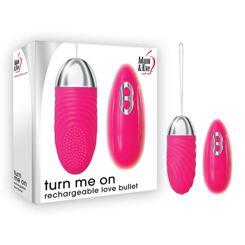 Adam & Eve Turn Me On Rechargeable Love Bullet - Pink 8.9 cm (3.5) USB Rechargeable Bullet with Remote-B758 6200
