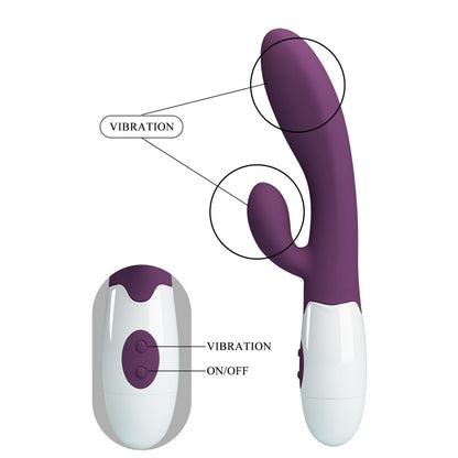 Party Up BEN Classic Vibe - Purple - Purple 20 cm Rabbit Vibrator-BI-014263-A2-PU
