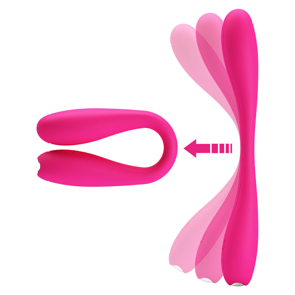 Party Up FRANK Bendable Vibe - Pink - Pink 17.1 cm Bendable Vibrator-BI-014710-1-PU