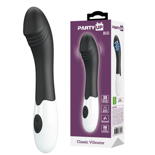 Party Up BILL Classic Vibe - Black - Black 19 cm Vibrator-BI-014812-A3-PU