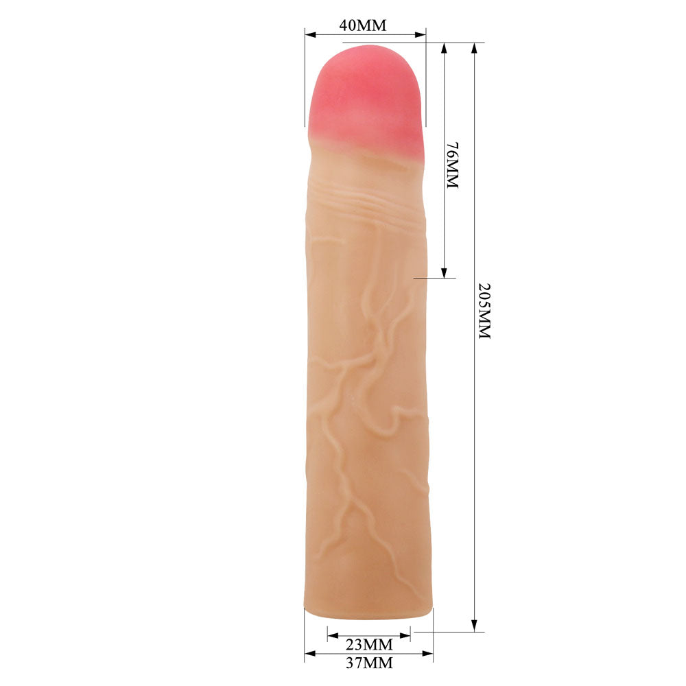 Party Up PHILIP 3 Inch Extender Sleeve - Flesh 3 Inch Penis Extender Sleeve-BI-026257-PU