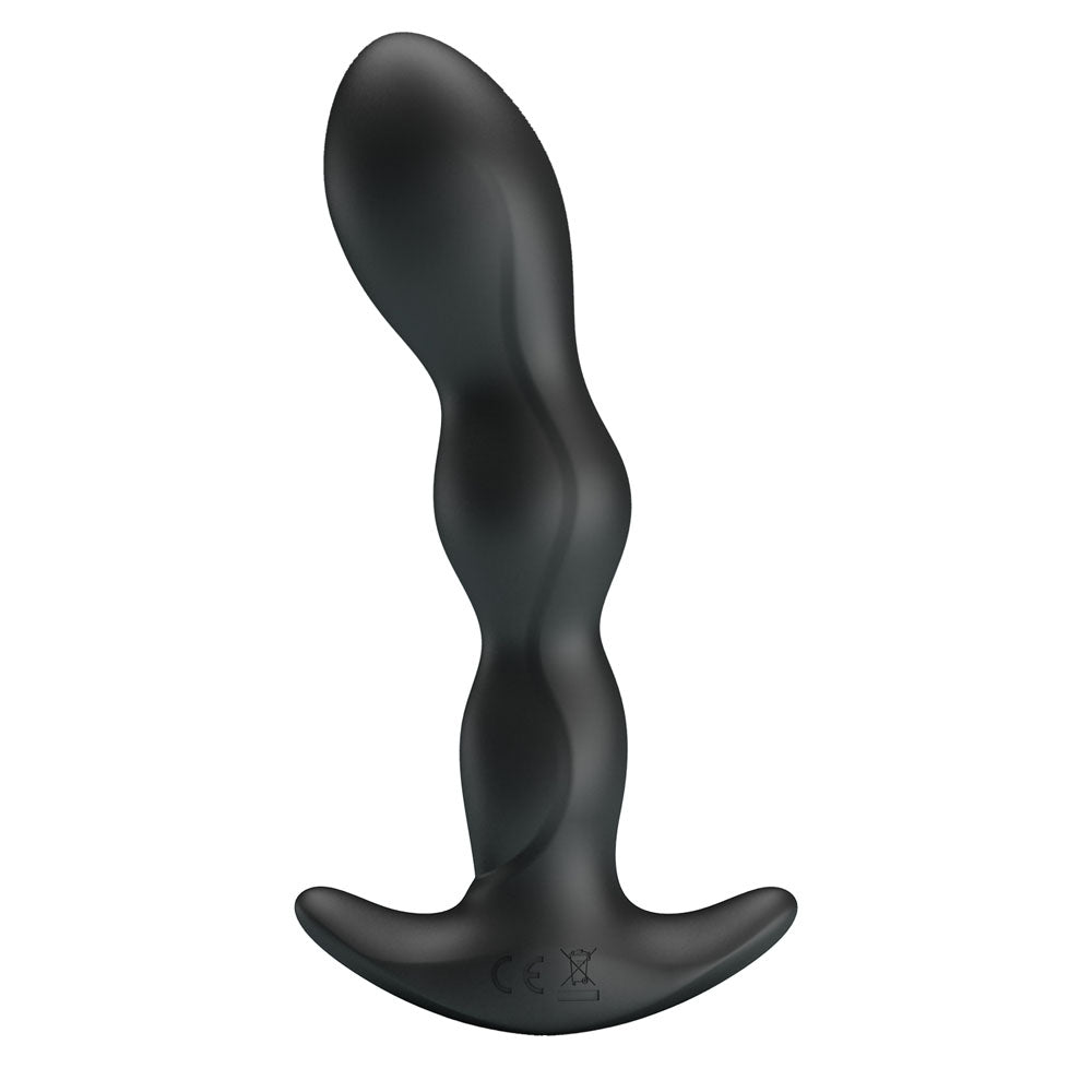 Party Up JIM Vibrating Plug - Black 14.5 cm USB Rechargeable Vibrating Butt Plug-BI-040068-PU