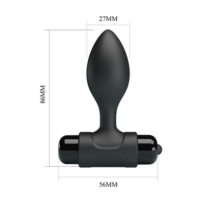 Party Up KEN Vibrating Butt Plug - Black 8.6 cm Vibrating Butt Plug-BI-040077-PU