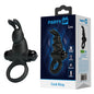 Party Up LARRY Vibrating Cock Ring - Black Vibrating Cock Ring-BI-210204-PU