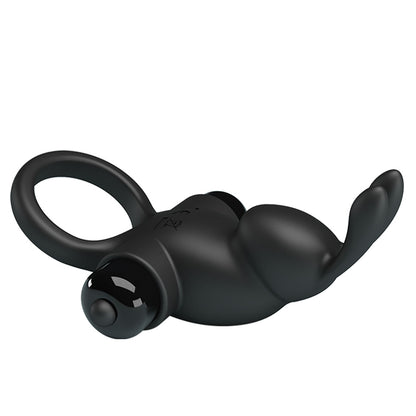 Party Up LARRY Vibrating Cock Ring - Black Vibrating Cock Ring-BI-210204-PU