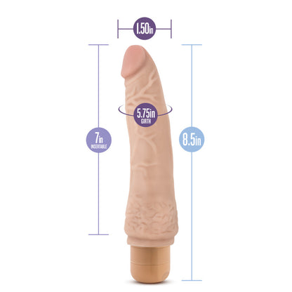 Dr. Skin Cock Vibe 7 - 8.5 Cock - Flesh 21.6 cm Vibrating Dong-BL-11323