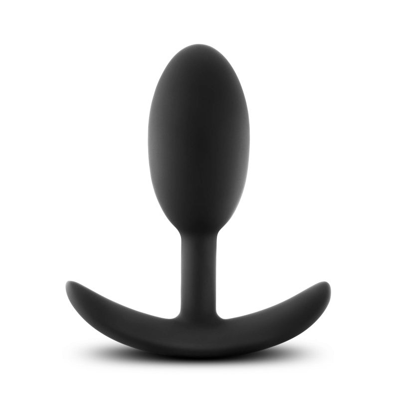 Anal Adventures Platinum Vibra Slim Plug - Black 10.1 cm Butt Plug with Internal Ball-BL-11875