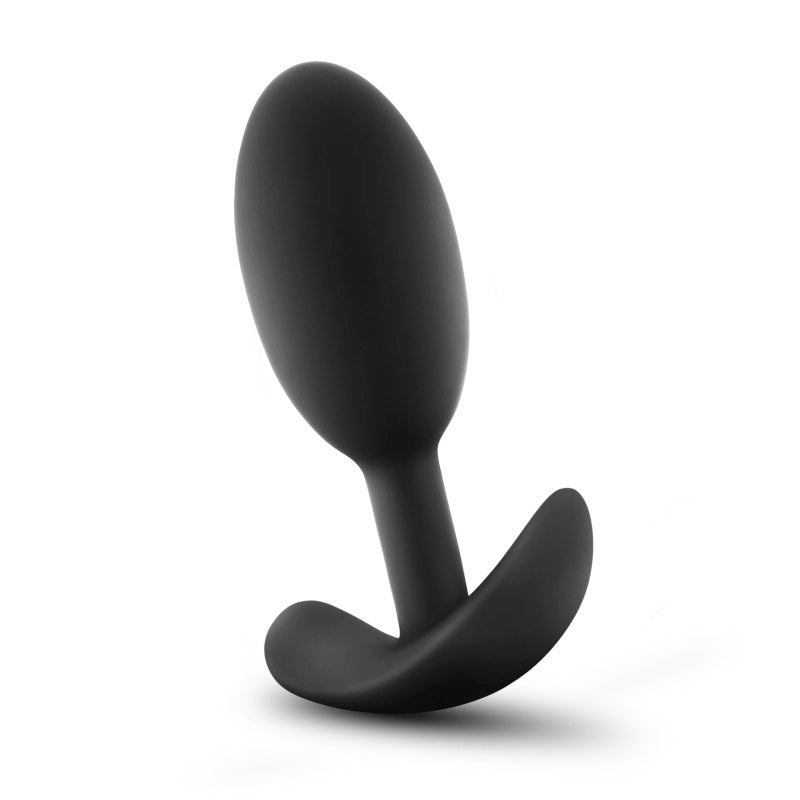 Anal Adventures Platinum Vibra Slim Plug - Black 10.1 cm Butt Plug with Internal Ball-BL-11875