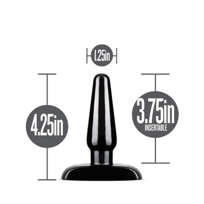 Anal Adventures Basic Anal Plug - Small - Black 10.8 cm Butt Plug-BL-18615