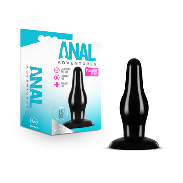 Anal Adventures Pleasure Plug - Black 10.8 cm (4.25) Butt Plug - BL-18815