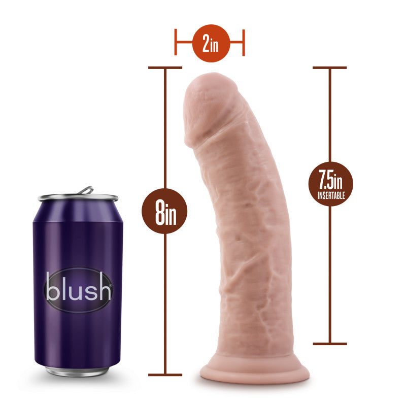 Dr. Skin Plus 8 Thick Posable Dildo - Flesh 20.3 cm Poseable Dong - BL-19933