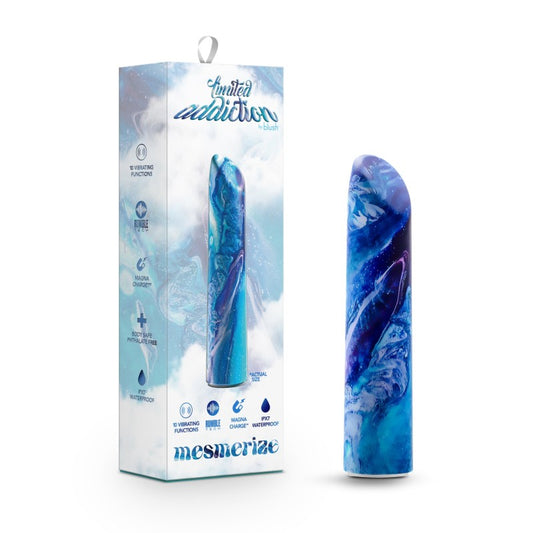 Limited Addiction Mesmerize - Power Vibe - Azure Blue 10.2 cm USB Rechargeable Bullet-BL-27512